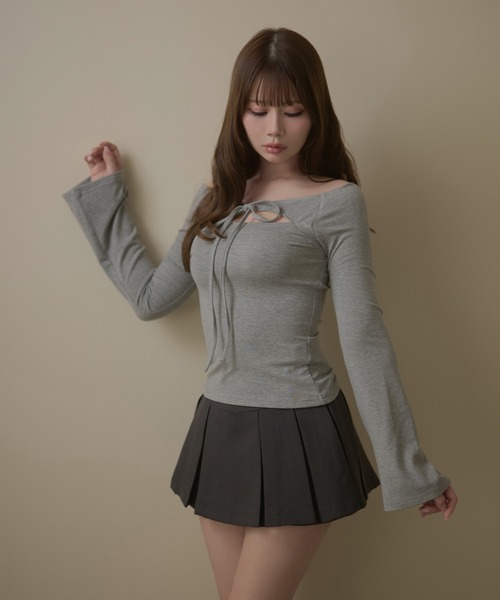 M DOLLY（エムドリー）の「Check jessie skirt pants / チェックジェシースカートパンツ（スカート・レディース・カーキ/グレー・M/S）」の3枚目の写真