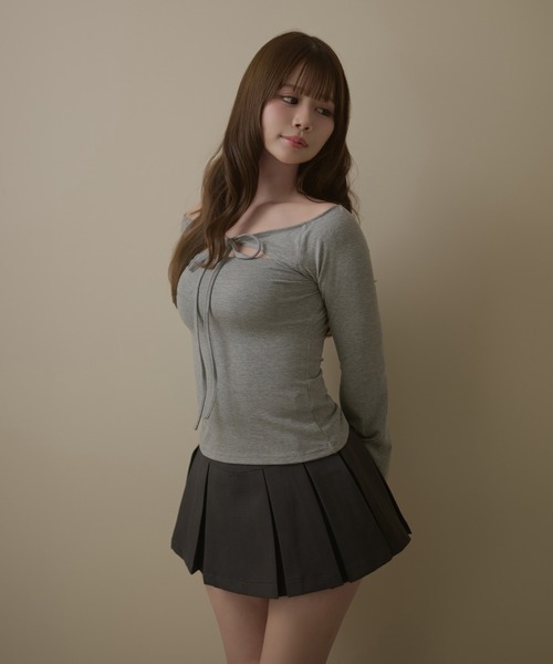 M DOLLY（エムドリー）の「Check jessie skirt pants / チェックジェシースカートパンツ（スカート・レディース・カーキ/グレー・M/S）」の6枚目の写真