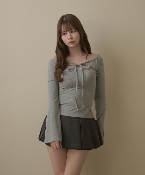 M DOLLY（エムドリー）の「Check jessie skirt pants / チェックジェシースカートパンツ（スカート・レディース・カーキ/グレー・M/S）」の7枚目の写真
