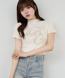 【Belle Charme】BC Bijou Logo Rib Knit