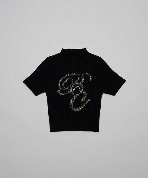 Belle Charme(ベルシャルム)の「【Belle Charme】BC Bijou Logo Rib Knit(ニット/セーター・レディース・ピンク/ブラック/ベージュ/アイボリー・FREE)」の13枚目の写真