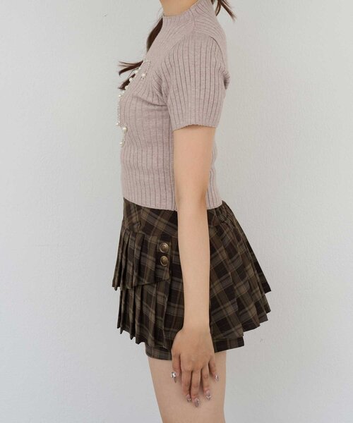 Belle Charme(ベルシャルム)の「【Belle Charme】BC Bijou Logo Rib Knit(ニット/セーター・レディース・ピンク/ブラック/ベージュ/アイボリー・FREE)」の17枚目の写真