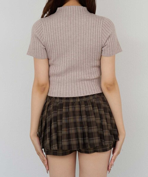 Belle Charme(ベルシャルム)の「【Belle Charme】BC Bijou Logo Rib Knit(ニット/セーター・レディース・ピンク/ブラック/ベージュ/アイボリー・FREE)」の18枚目の写真
