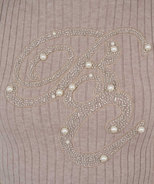 Belle Charme(ベルシャルム)の「【Belle Charme】BC Bijou Logo Rib Knit(ニット/セーター・レディース・ピンク/ブラック/ベージュ/アイボリー・FREE)」の22枚目の写真