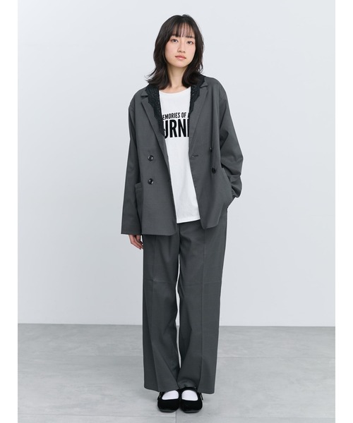 Samansa Mos2(サマンサ モスモス)の「【イージーケア、マシンウォッシャブル】タックストレートパンツ(その他パンツ・レディース・チャコールグレー/カーキ/ブラウン・F)」の14枚目の写真