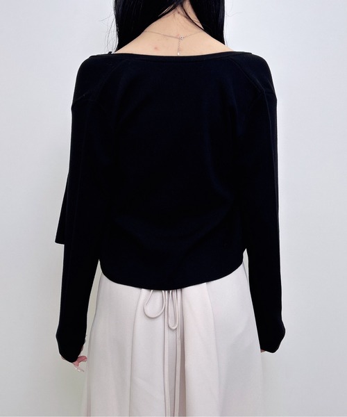 INGNI(イング)の「【WEB限定】リボンキャミ+ニットカーディガン/セット(アンサンブル・レディース・ピンク/ブラック/アイボリー・M)」の21枚目の写真