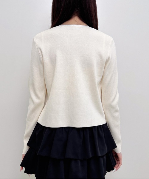 INGNI(イング)の「【WEB限定】リボンキャミ+ニットカーディガン/セット(アンサンブル・レディース・ピンク/ブラック/アイボリー・M)」の15枚目の写真