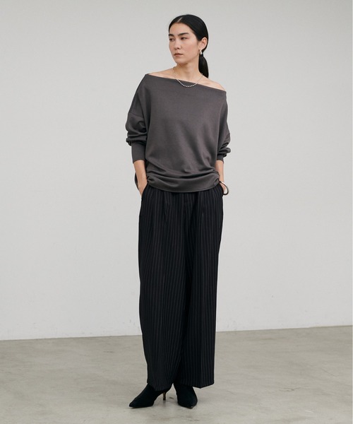 LARUTA(ラルータ)の「【LARUTA】ツイル2タックパンツ(スラックス・レディース・その他2/その他1/ベージュ/チャコールグレー・FREE)」の4枚目の写真