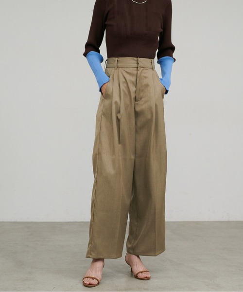 LARUTA(ラルータ)の「【LARUTA】ツイル2タックパンツ(スラックス・レディース・その他2/その他1/ベージュ/チャコールグレー・FREE)」の8枚目の写真