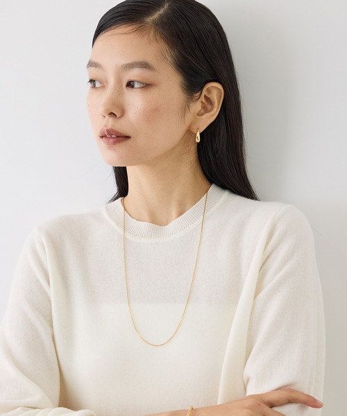 ROPE'（ロペ）の「【J'aDoRe・一部店舗限定サイズ】ヘムレースフレアニットプルオーバー/イージーケア（ニット/セーター・レディース・チャコールグレー/ブラック/オフホワイト・38）」の6枚目の写真