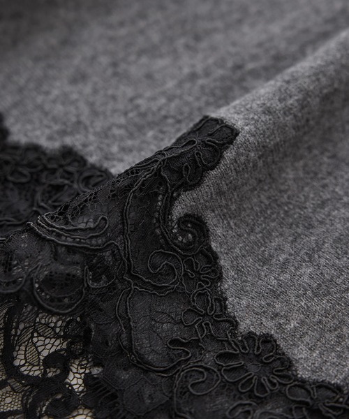 ROPE'（ロペ）の「【J'aDoRe・一部店舗限定サイズ】ヘムレースフレアニットプルオーバー/イージーケア（ニット/セーター・レディース・チャコールグレー/ブラック/オフホワイト・38）」の19枚目の写真