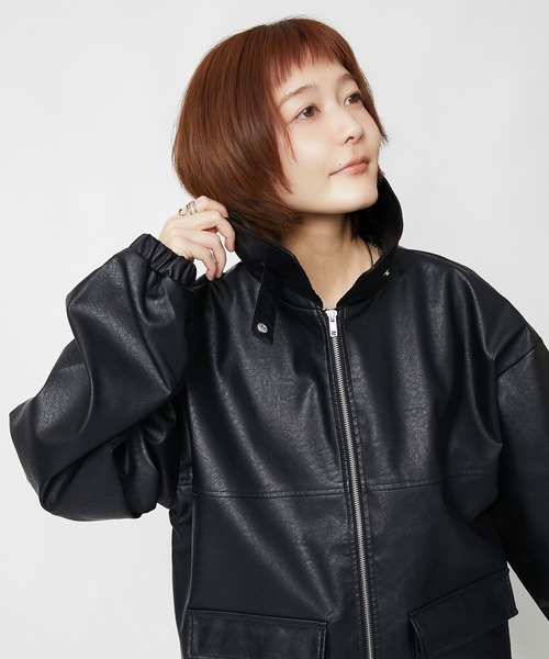 GORGE(ゴージ)の「ファー襟 フェイクレザーブルゾン|全3色(ブルゾン・レディース・ブラック/ブラウン/アイボリー・F)」の20枚目の写真