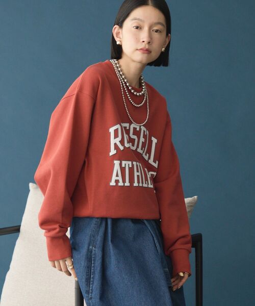 AMERICAN HOLIC(アメリカンホリック)の「【RUSSELL】ロゴ裏毛スウェット(スウェット・レディース・杢グレー/グリーン/ブラウン/レッド/ネイビー・FREE)」の5枚目の写真