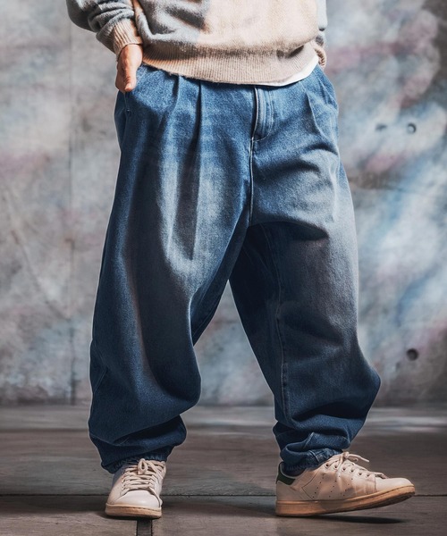 GLIMCLAP(グリムクラップ)の「mp15501-Hem-Facing Detail Jeans デニムパンツ(212-056-gla-cg)(デニムパンツ・メンズ・コバルトブルー/インディゴブルー・L/M/S)」の1枚目の写真