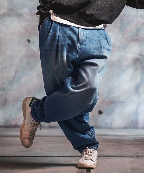 GLIMCLAP(グリムクラップ)の「mp15501-Hem-Facing Detail Jeans デニムパンツ(212-056-gla-cg)(デニムパンツ・メンズ・コバルトブルー/インディゴブルー・L/M/S)」の4枚目の写真