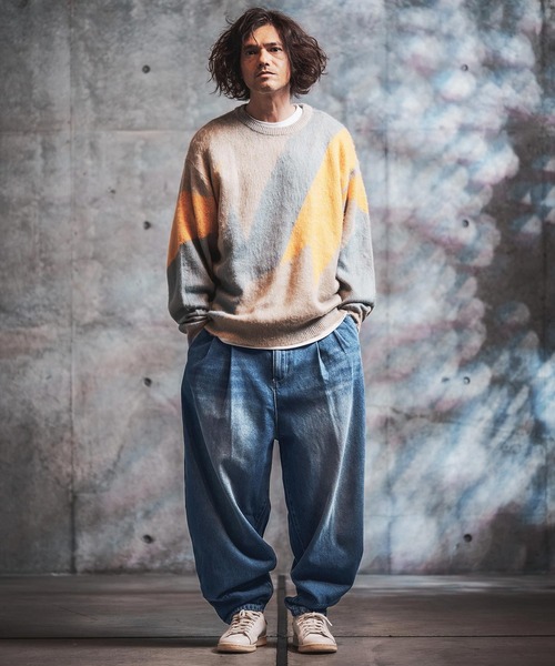 GLIMCLAP(グリムクラップ)の「mp15501-Hem-Facing Detail Jeans デニムパンツ(212-056-gla-cg)(デニムパンツ・メンズ・コバルトブルー/インディゴブルー・L/M/S)」の6枚目の写真