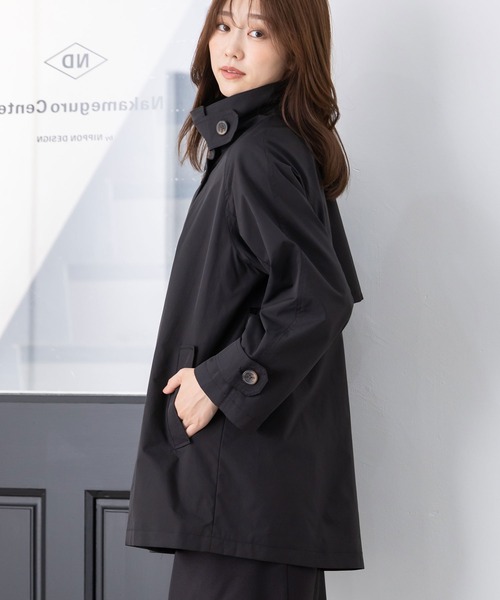 MAISONCOMFY (メゾンコンフィ)の「【スタンドAラインコート】きちんと感と上品さを兼ね備えた後ろ姿まで美しいAラインコート(トレンチコート・レディース・ブラック/ベージュ・FREE)」の6枚目の写真
