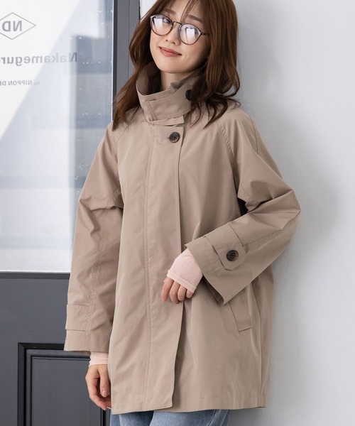 MAISONCOMFY (メゾンコンフィ)の「【スタンドAラインコート】きちんと感と上品さを兼ね備えた後ろ姿まで美しいAラインコート(トレンチコート・レディース・ブラック/ベージュ・FREE)」の14枚目の写真