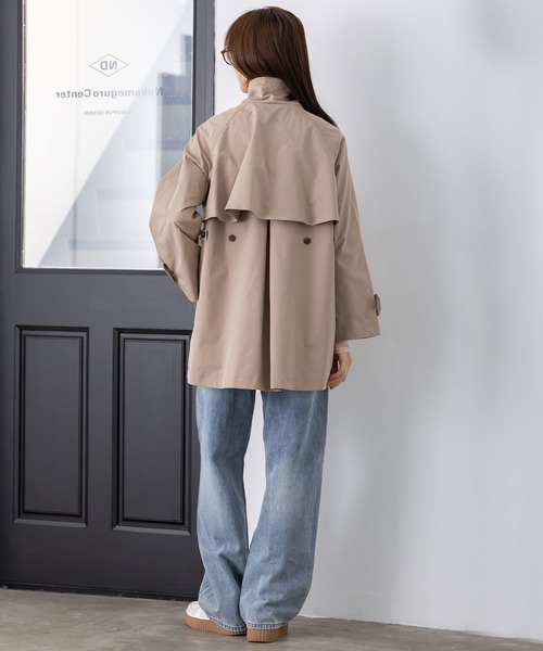 MAISONCOMFY (メゾンコンフィ)の「【スタンドAラインコート】きちんと感と上品さを兼ね備えた後ろ姿まで美しいAラインコート(トレンチコート・レディース・ブラック/ベージュ・FREE)」の19枚目の写真