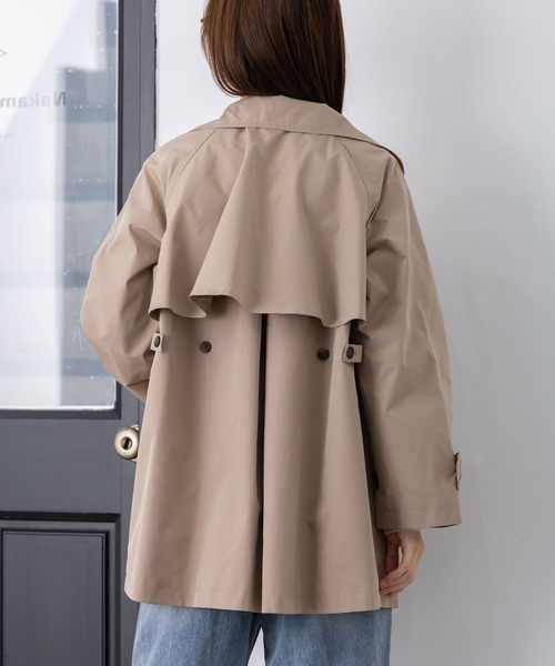 MAISONCOMFY (メゾンコンフィ)の「【スタンドAラインコート】きちんと感と上品さを兼ね備えた後ろ姿まで美しいAラインコート(トレンチコート・レディース・ブラック/ベージュ・FREE)」の22枚目の写真