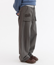 FLORAL BINDING BANDING PANTS, KHAKI