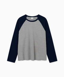 BRUMAN（ブルーマン）の「サーマルラグランTシャツ（ネイビー）（Tシャツ/カットソー）」
