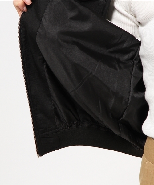 VENCEEXCHANGE(ヴァンスエクスチェンジ)の「袖切替サテンスカジャン (スカジャン・レディース・ブラック/ライトピンク・MEDIUM)」の9枚目の写真