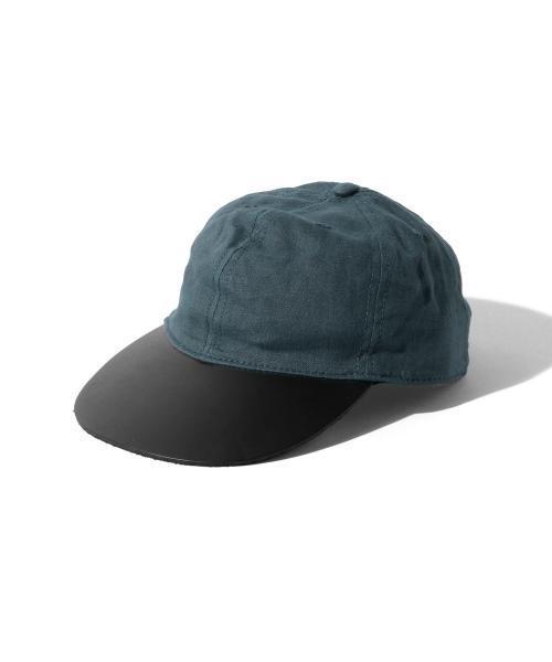 ALEX CRANE Sun Baseball Cap　つばレザー　リネン Alex Crane Sun Baseball Cap Brim Leather Linen | eBay