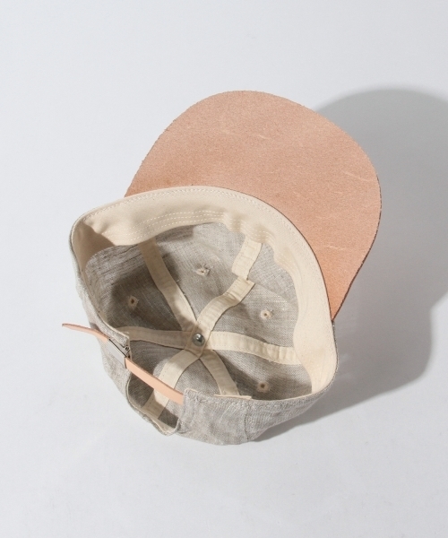 ALEX CRANE Sun Baseball Cap　つばレザー　リネン Alex Crane Sun Baseball Cap Brim Leather Linen | eBay