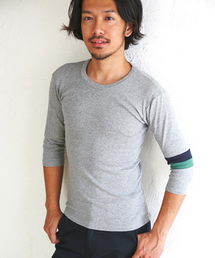 KRIFF MAYER | タイトフィット袖切替7分袖Ｔシャツ(Tシャツ/カットソー)