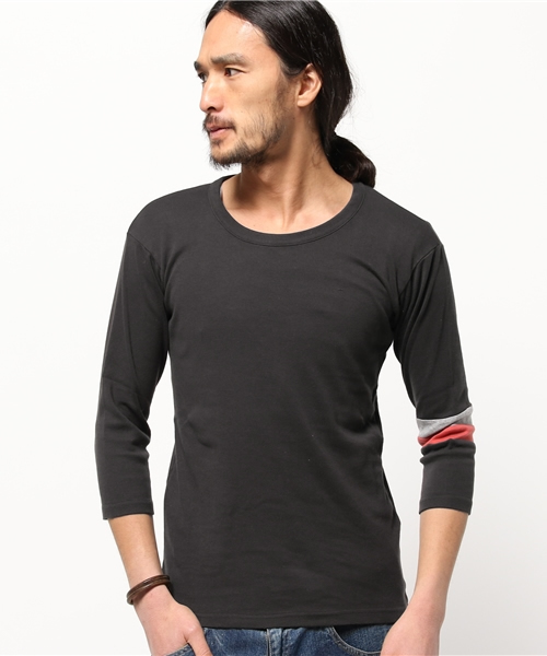 KRIFF MAYER（クリフメイヤー）の「タイトフィット袖切替7分袖Ｔシャツ（Tシャツ/カットソー・メンズ・ネイビー/チャコール/グレー/ピンク/ホワイト/ブラウン・MEDIUM/LARGE/SMALL）」の16枚目の写真
