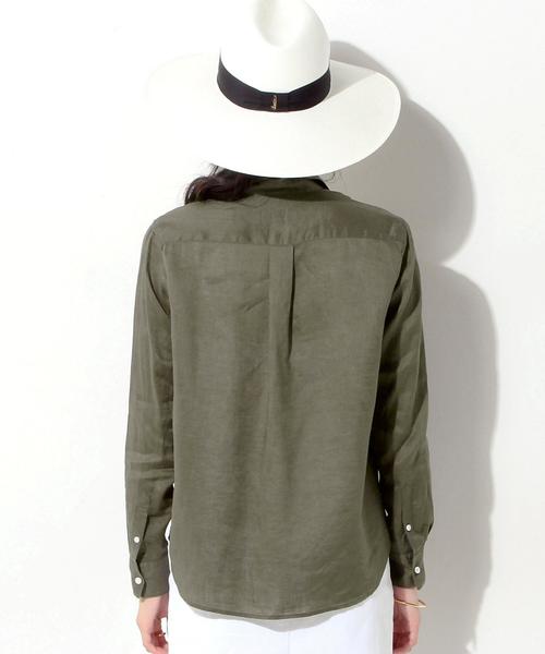 定価15400円 ユナイテッドアローズ リネン レギュラーカラーシャツ 38 UNITED ARROWS（ユナイテッドアローズ）の「○UBBT リネン