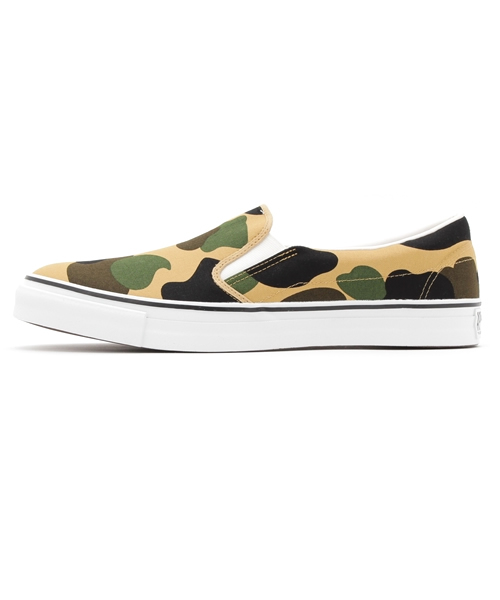 A BATHING APE（アベイシングエイプ）の「1ST CAMO SLIP ON（スリッポン・メンズ・グリーン/イエロー・9.5/10/8.5/8/12/9/7/7.5/11）」の5枚目の写真