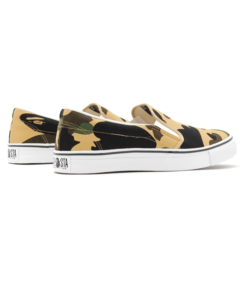 A BATHING APE（アベイシングエイプ）の「1ST CAMO SLIP ON（スリッポン・メンズ・グリーン/イエロー・9.5/10/8.5/8/12/9/7/7.5/11）」の7枚目の写真