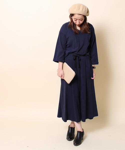 coen（コーエン）の「カラーベレー(ネイビー　ダークグレー ⇒ WEB限定カラー）（ハンチング/ベレー帽・レディース・ブラック/グレー/ダークグレー/ベージュ/ネイビー・FREE）」の6枚目の写真