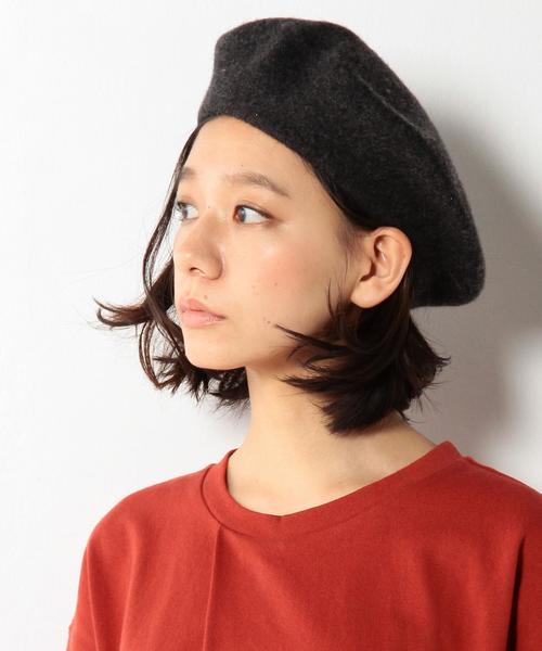 coen（コーエン）の「カラーベレー(ネイビー　ダークグレー ⇒ WEB限定カラー）（ハンチング/ベレー帽・レディース・ブラック/グレー/ダークグレー/ベージュ/ネイビー・FREE）」の4枚目の写真