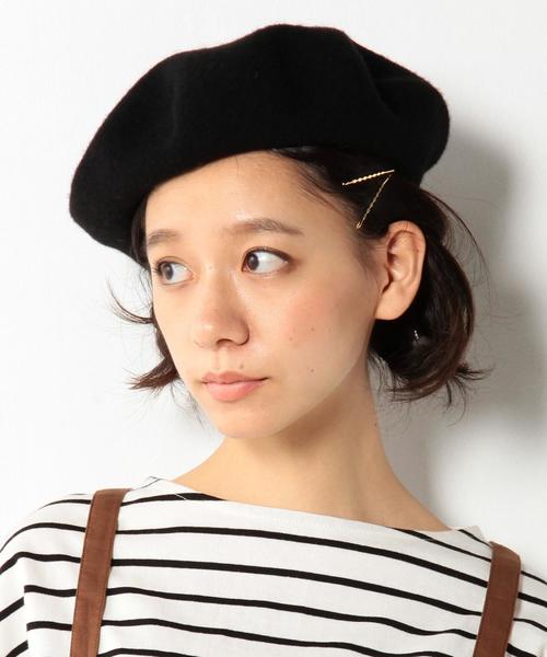 coen（コーエン）の「カラーベレー(ネイビー　ダークグレー ⇒ WEB限定カラー）（ハンチング/ベレー帽・レディース・ブラック/グレー/ダークグレー/ベージュ/ネイビー・FREE）」の2枚目の写真