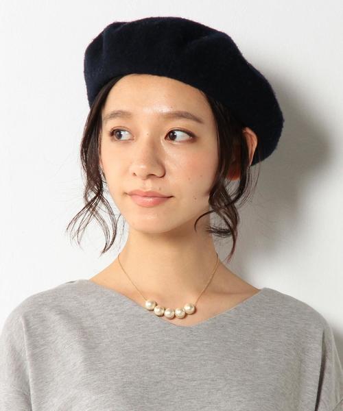 coen（コーエン）の「カラーベレー(ネイビー　ダークグレー ⇒ WEB限定カラー）（ハンチング/ベレー帽・レディース・ブラック/グレー/ダークグレー/ベージュ/ネイビー・FREE）」の11枚目の写真