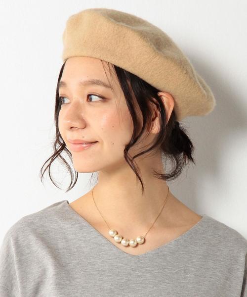 coen（コーエン）の「カラーベレー(ネイビー　ダークグレー ⇒ WEB限定カラー）（ハンチング/ベレー帽・レディース・ブラック/グレー/ダークグレー/ベージュ/ネイビー・FREE）」の14枚目の写真