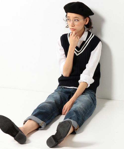 coen（コーエン）の「カラーベレー(ネイビー　ダークグレー ⇒ WEB限定カラー）（ハンチング/ベレー帽・レディース・ブラック/グレー/ダークグレー/ベージュ/ネイビー・FREE）」の10枚目の写真