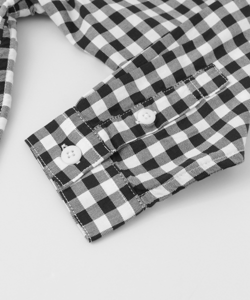 URBAN RESEARCH DOORS（アーバンリサーチドアーズ）の「FORK＆SPOON Gingham Pullover OP（ワンピース・キッズ・ブラック/グレー・135/120/90/105）」の12枚目の写真