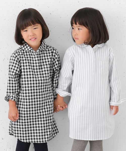 URBAN RESEARCH DOORS（アーバンリサーチドアーズ）の「FORK＆SPOON Gingham Pullover OP（ワンピース・キッズ・ブラック/グレー・135/120/90/105）」の16枚目の写真