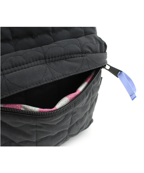 MILKFED.（ミルクフェド）の「HEART QUILTED DAY PACK（バックパック/リュック・レディース・ブラック/カーキ/パープル・ONE SIZE）」の7枚目の写真