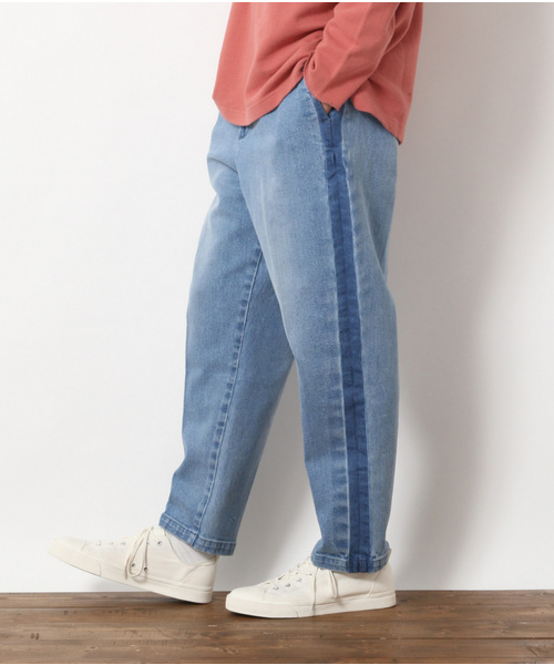RAGEBLUE（レイジブルー）の「【コーンミルズ社製デニム使用】サイドラインワイドデニムパンツ/743427（デニムパンツ・メンズ・ブルー/グレー系その他・LARGE/MEDIUM）」の10枚目の写真