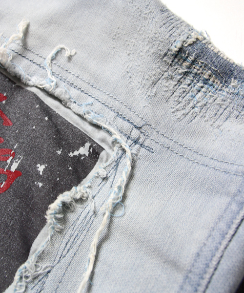 JACKROSE（ジャックローズ）の「The Rolling Stones　リメイクデニムウエスタンシャツ（シャツ/ブラウス・メンズ・サックスブルー・L/M/XL）」の6枚目の写真