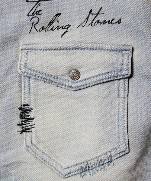 JACKROSE（ジャックローズ）の「The Rolling Stones　リメイクデニムウエスタンシャツ（シャツ/ブラウス・メンズ・サックスブルー・L/M/XL）」の7枚目の写真