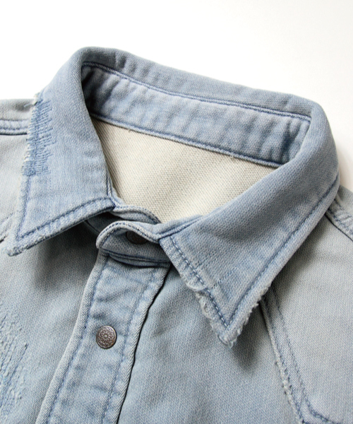 JACKROSE（ジャックローズ）の「The Rolling Stones　リメイクデニムウエスタンシャツ（シャツ/ブラウス・メンズ・サックスブルー・L/M/XL）」の8枚目の写真