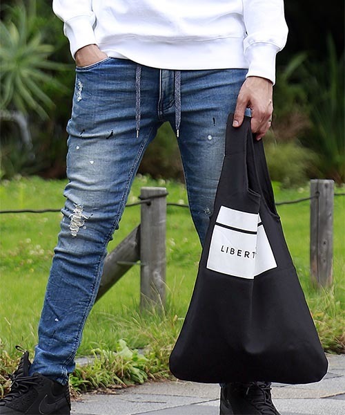 LIBERTY CITY（リバティシティ）の「【LIBERTY CITY/リバティーシティ】 [BOX LOGO] リバーシブル キャリアバッグ（トートバッグ・メンズ・ブラック・ONE SIZE）」の14枚目の写真