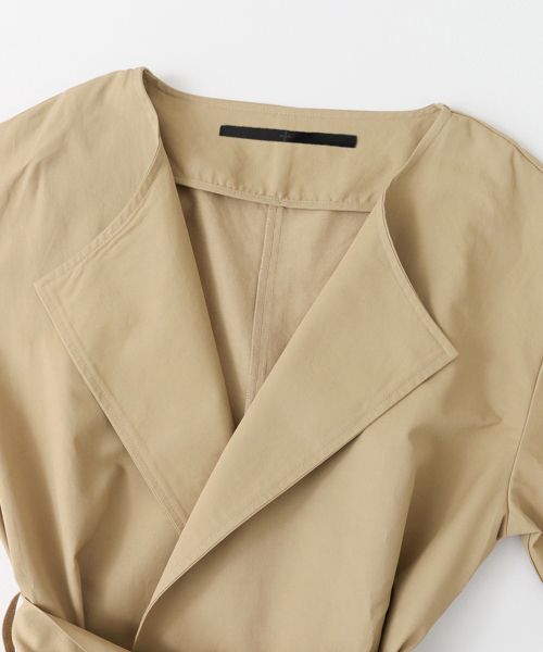 KBF+（ケービーエフプラス）の「KBF+ ノーカラーワイドカフスジャケット（その他アウター・レディース・グリーン/ベージュ/ライトベージュ・ONE）」の13枚目の写真