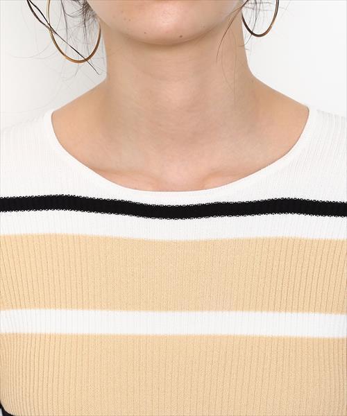 ADAM ET ROPE'(アダムエロペ)の「リブフリルスリーブドレス(ワンピース・レディース・キナリ/ダークオリーブ/イエロー系その他・FREE)」の21枚目の写真